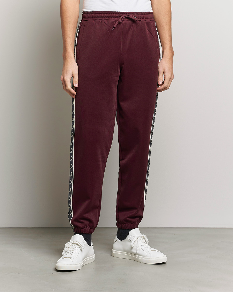 Men | Fred Perry | Fred Perry | Taped Track Pants Oxblood