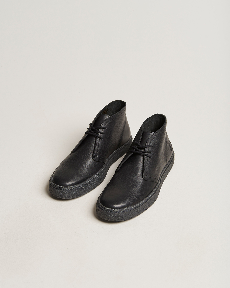 Men | Chukka Boots | Fred Perry | Hawley Leather Boot Black