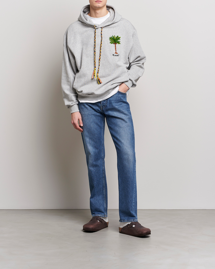 Men | Sweaters & Knitwear | Alanui | Embroidered Hoodie Grey Melange