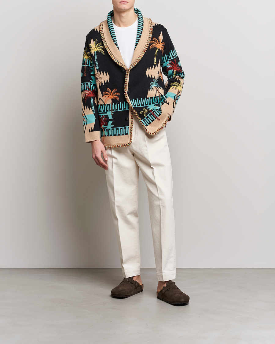 Men | Sweaters & Knitwear | Alanui | Palm Tree Jacquard Cardigan Multicolor