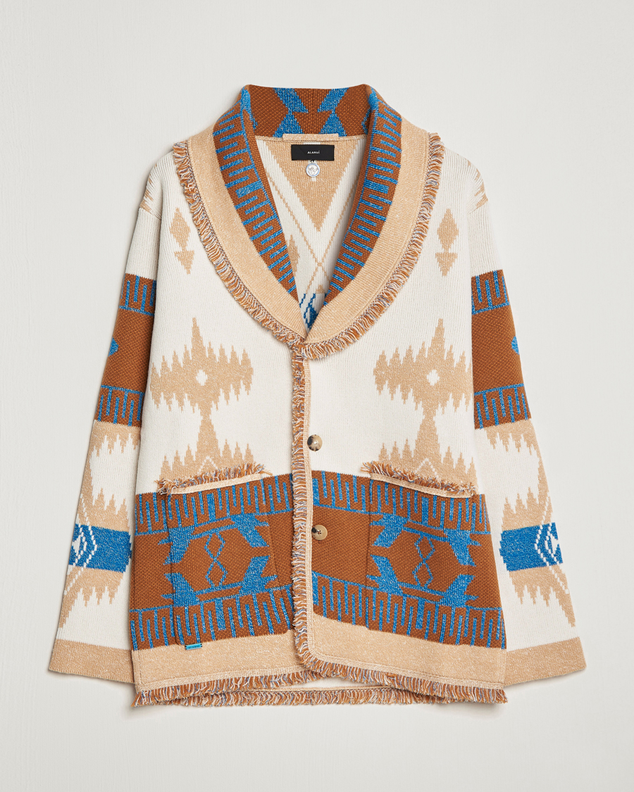 Men | Sweaters & Knitwear | Alanui | Icon Cashmere Jacquard Cardigan Chalk