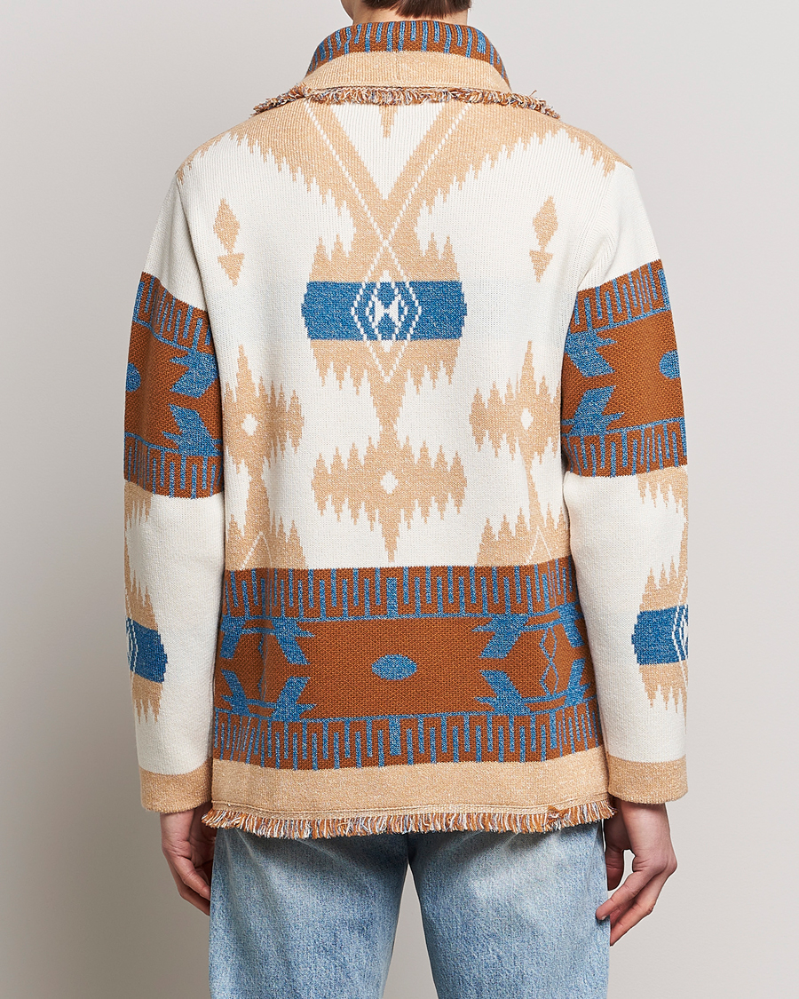 Alanui Icon Cashmere Jacquard Cardigan Chalk at CareOfCarl.com