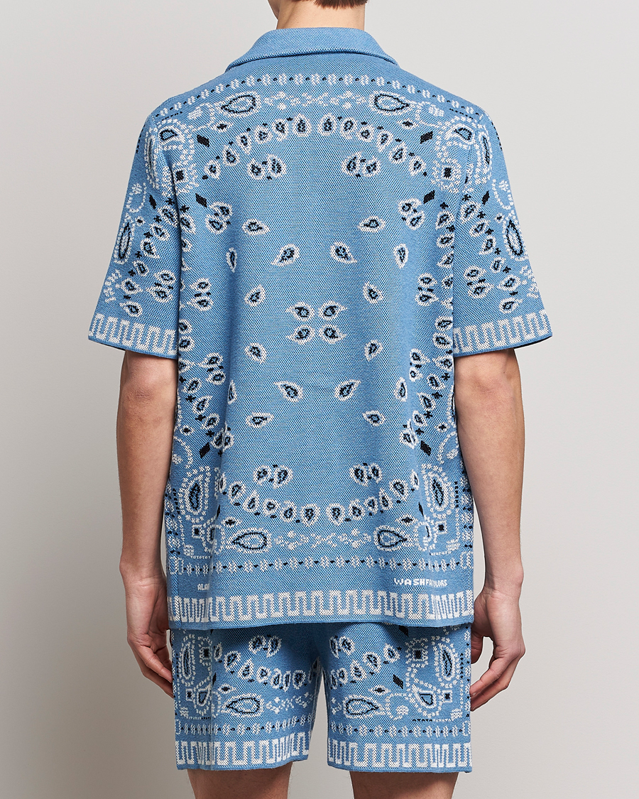 Men | Shirts | Alanui | Bandana Print Camp Shirt Light Blue