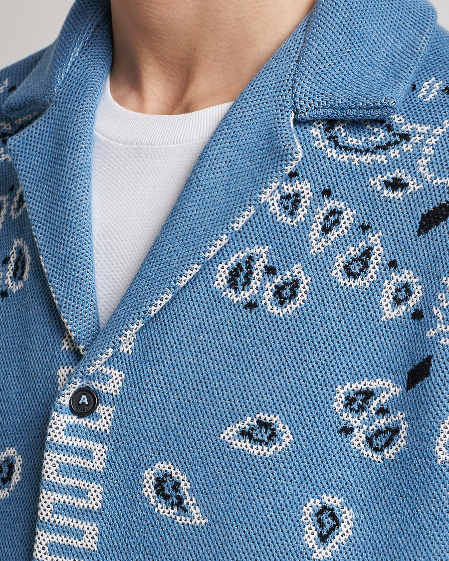 Men | Shirts | Alanui | Bandana Print Camp Shirt Light Blue