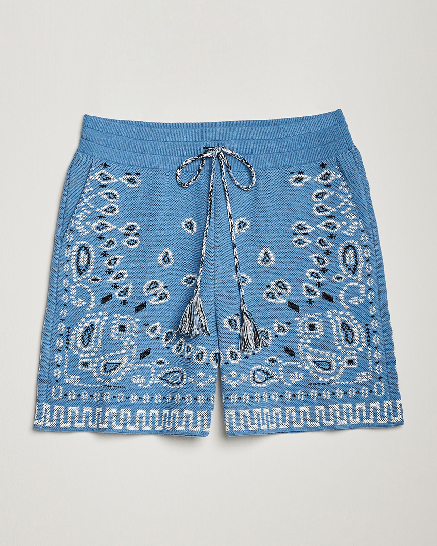 Men | Shorts | Alanui | Bandana Print Shorts Light Blue