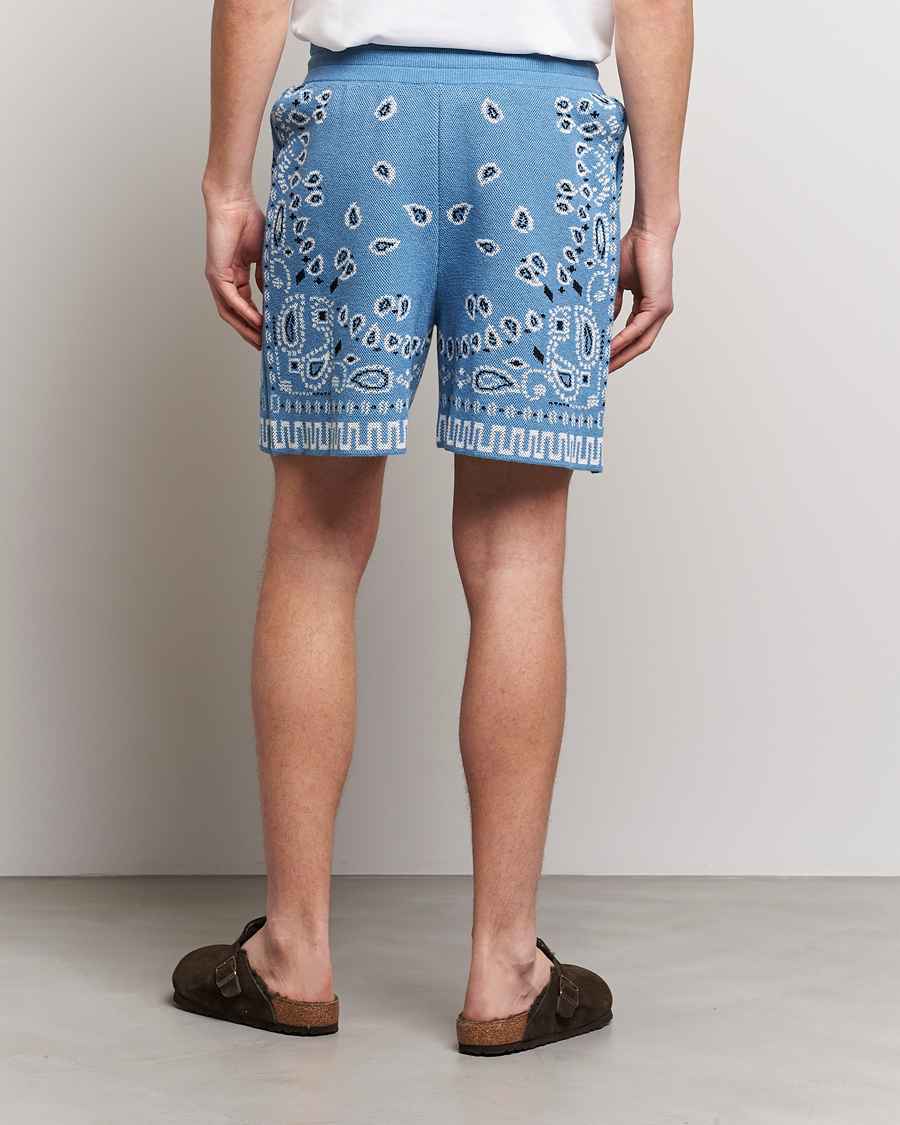Men | Shorts | Alanui | Bandana Print Shorts Light Blue