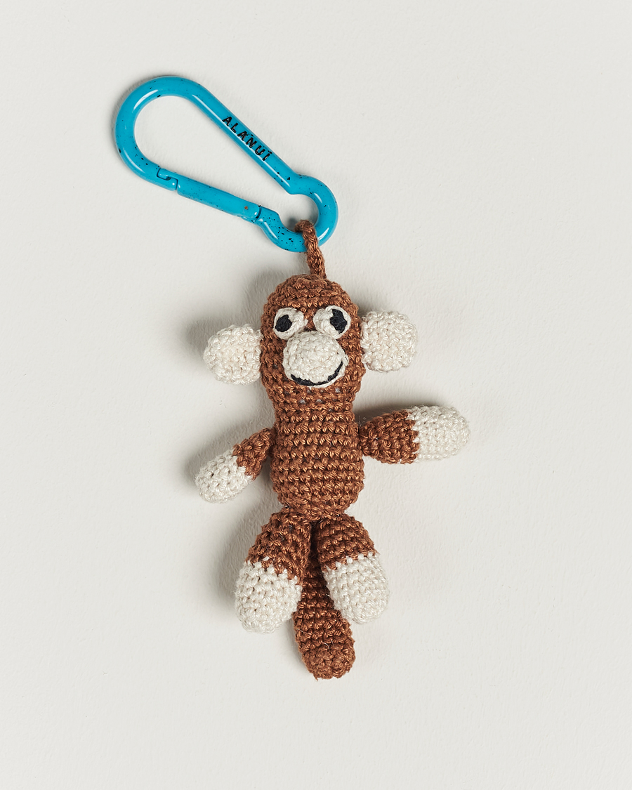 Men | Keychains | Alanui | Handmade Monkey Crochet Key Holder Brown