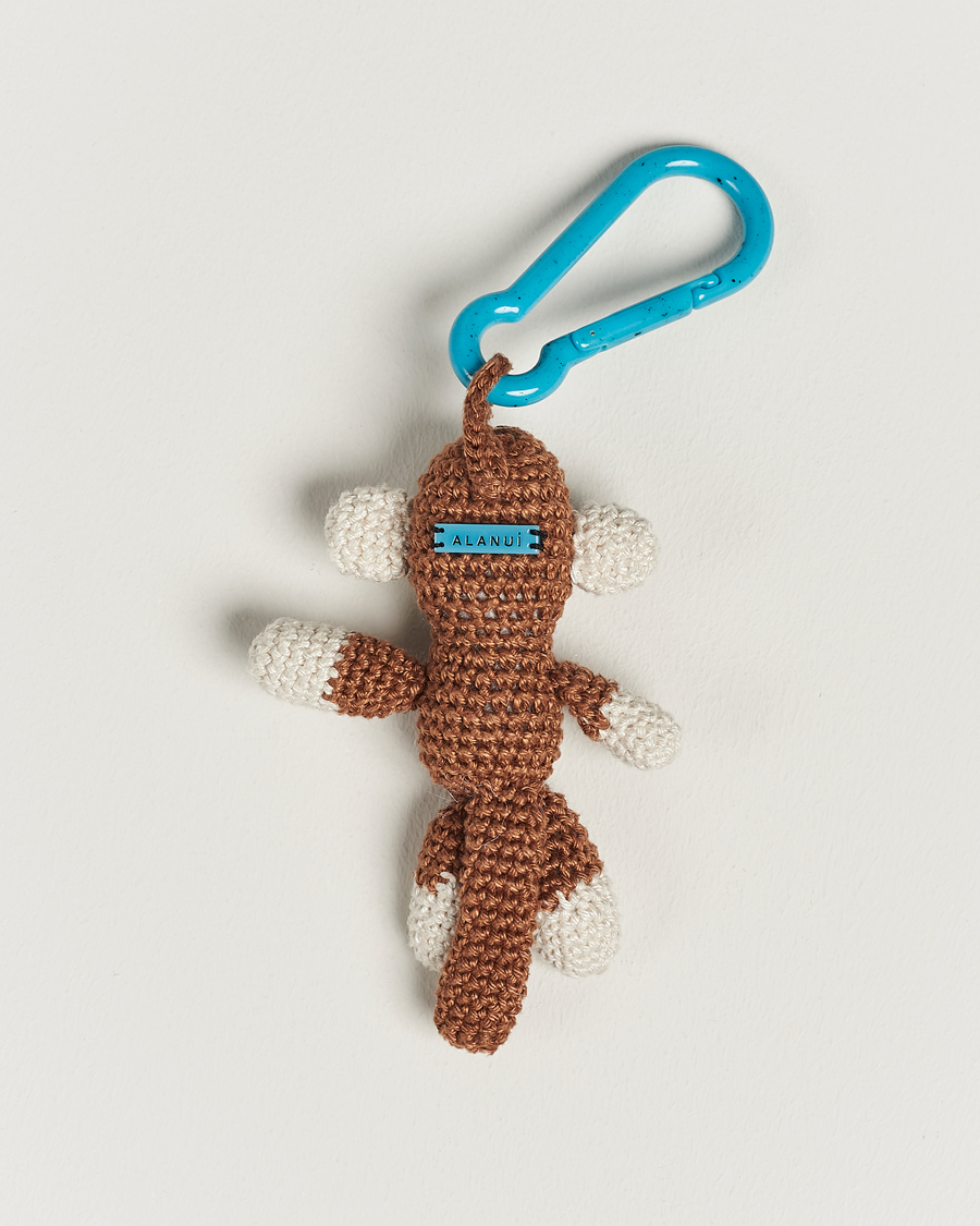 Men | Keychains | Alanui | Handmade Monkey Crochet Key Holder Brown