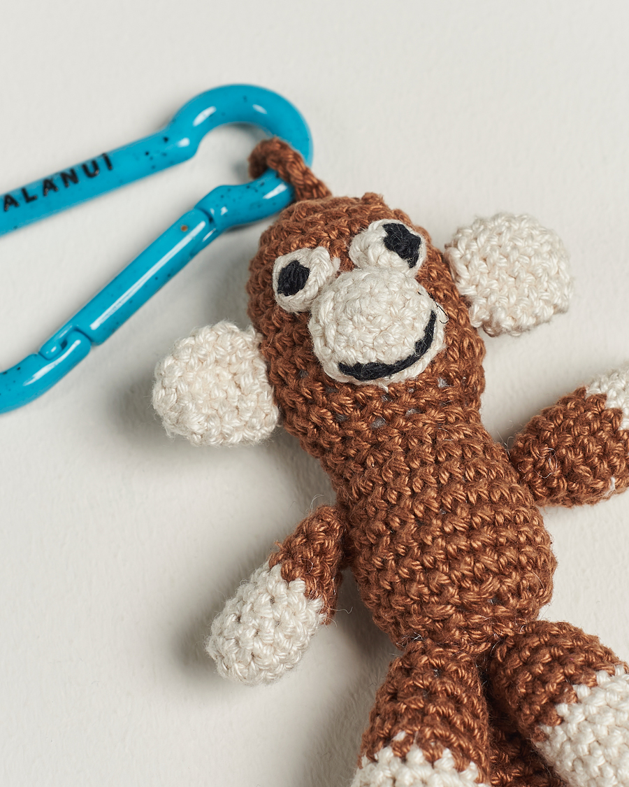 Men | Keychains | Alanui | Handmade Monkey Crochet Key Holder Brown