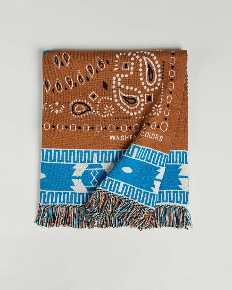 Men | Alanui Bandana Jacquard Blanket Brown | Alanui | Bandana Jacquard Blanket Brown