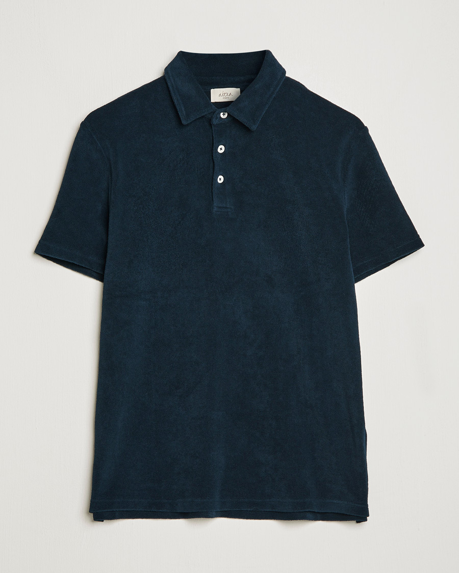 Men | Polo Shirts | Altea | Short Sleeve Terry Polo Navy