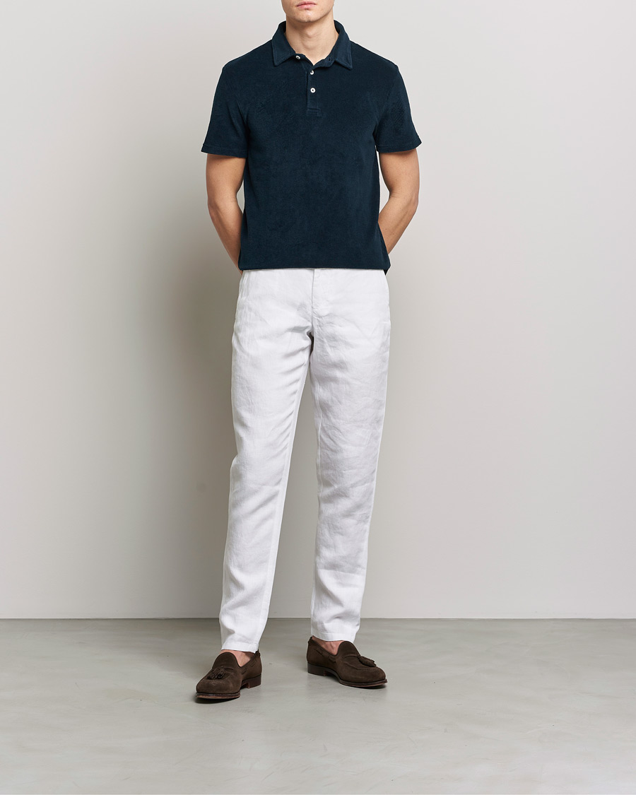 Men | Polo Shirts | Altea | Short Sleeve Terry Polo Navy