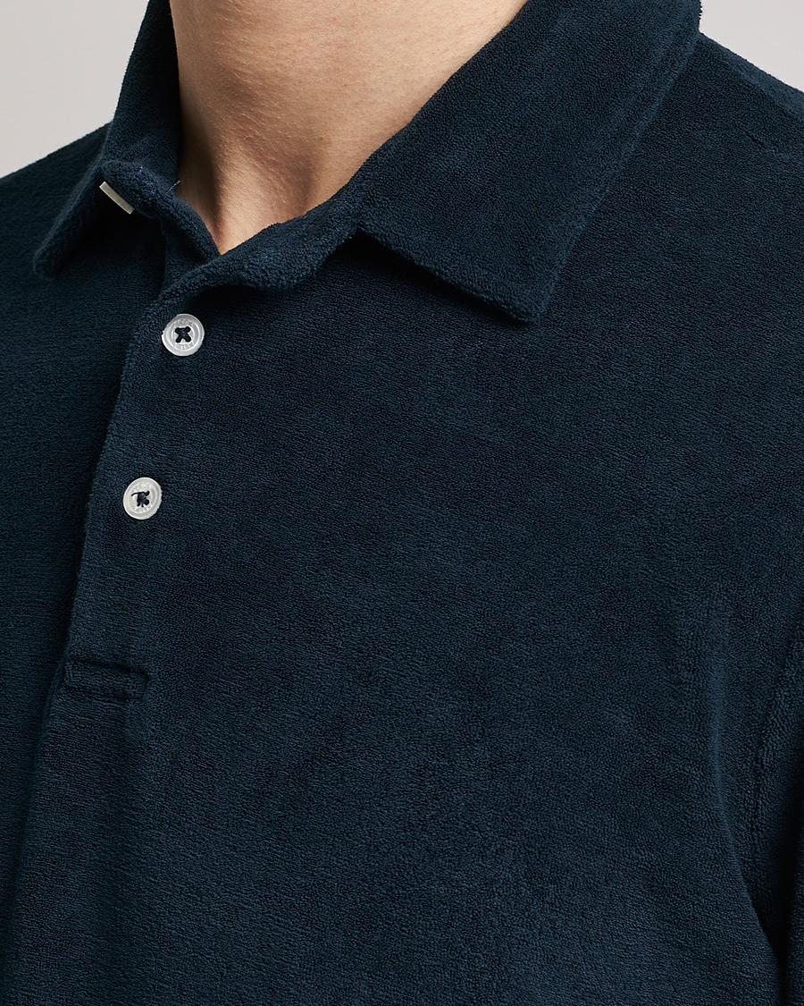 Men | Polo Shirts | Altea | Short Sleeve Terry Polo Navy