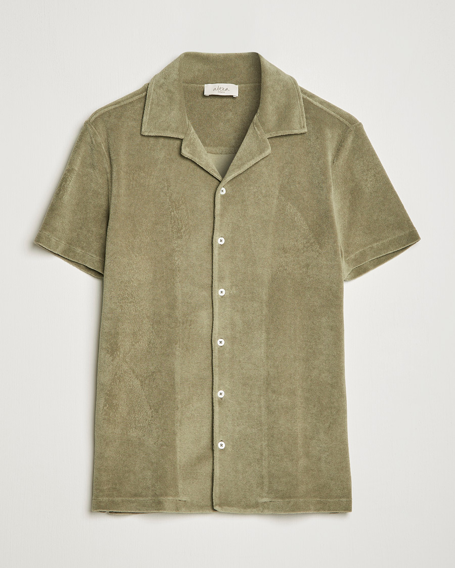 Men | Shirts | Altea | Terry Bowling Shirt Olive