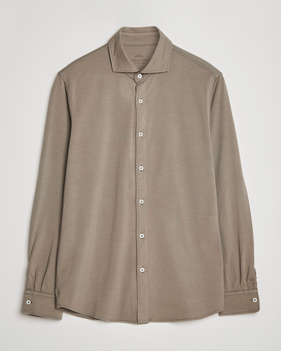 Altea Jersey Stretch Shirt Taupe at CareOfCarl.com Altea Jersey Stretch Shirt Taupe at CareOfCarl.com