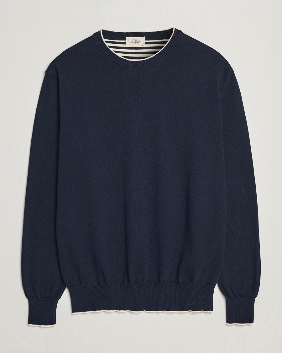 Men | Sweaters & Knitwear | Altea | Soft Cotton Pullover Navy