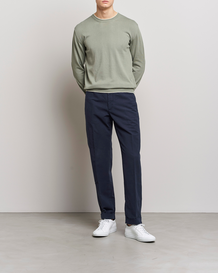 Men | Sweaters & Knitwear | Altea | Soft Cotton Pullover Sage