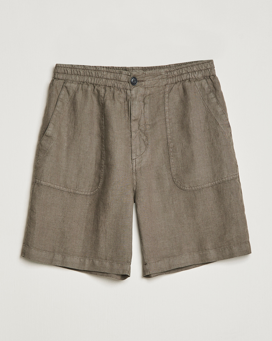 Men | Shorts | Altea | Linen Shorts Olive