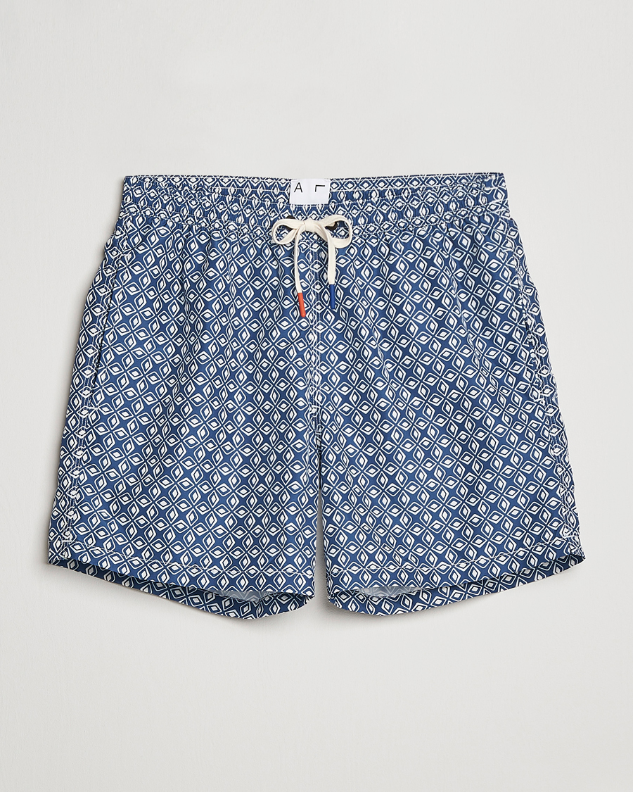 Men | Swimwear | Altea | Printed Swim Trunks Navy