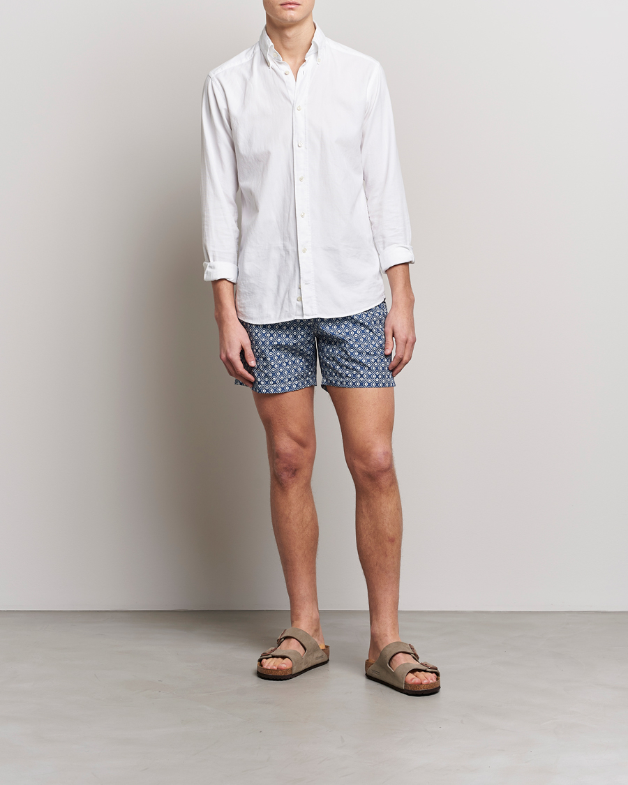 Men | Swimwear | Altea | Printed Swim Trunks Navy