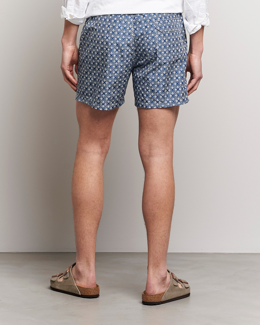 Men | Swimwear | Altea | Printed Swim Trunks Navy