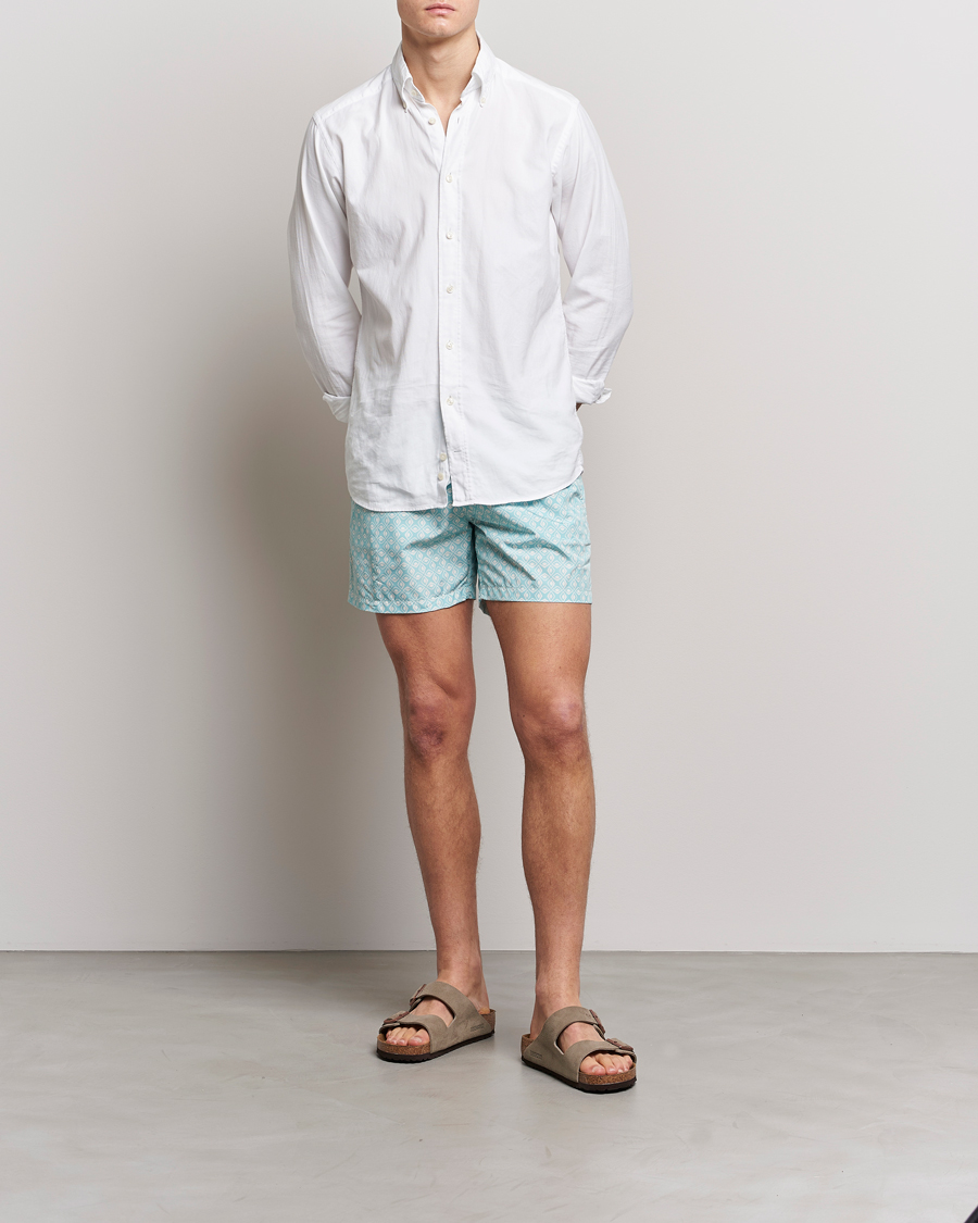 Men | Swimwear | Altea | Printed Swim Trunks Light Blue