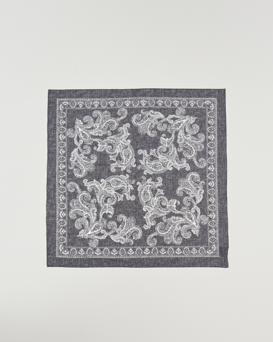 Men | Amanda Christensen Cotton Voilé Printed Bandana Black | Amanda Christensen | Cotton Voilé Printed Bandana Black