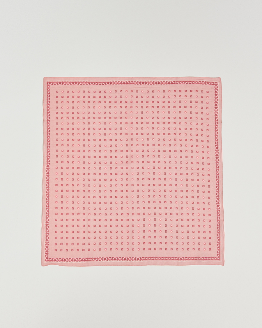 Men | Amanda Christensen Cotton Voilé Printed Flower Bandana Red | Amanda Christensen | Cotton Voilé Printed Flower Bandana Red