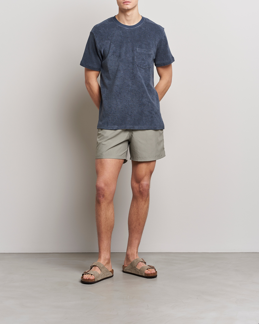 Men | T-Shirts | Bread & Boxers | Terry Crew Neck T-Shirt Smoky Blue