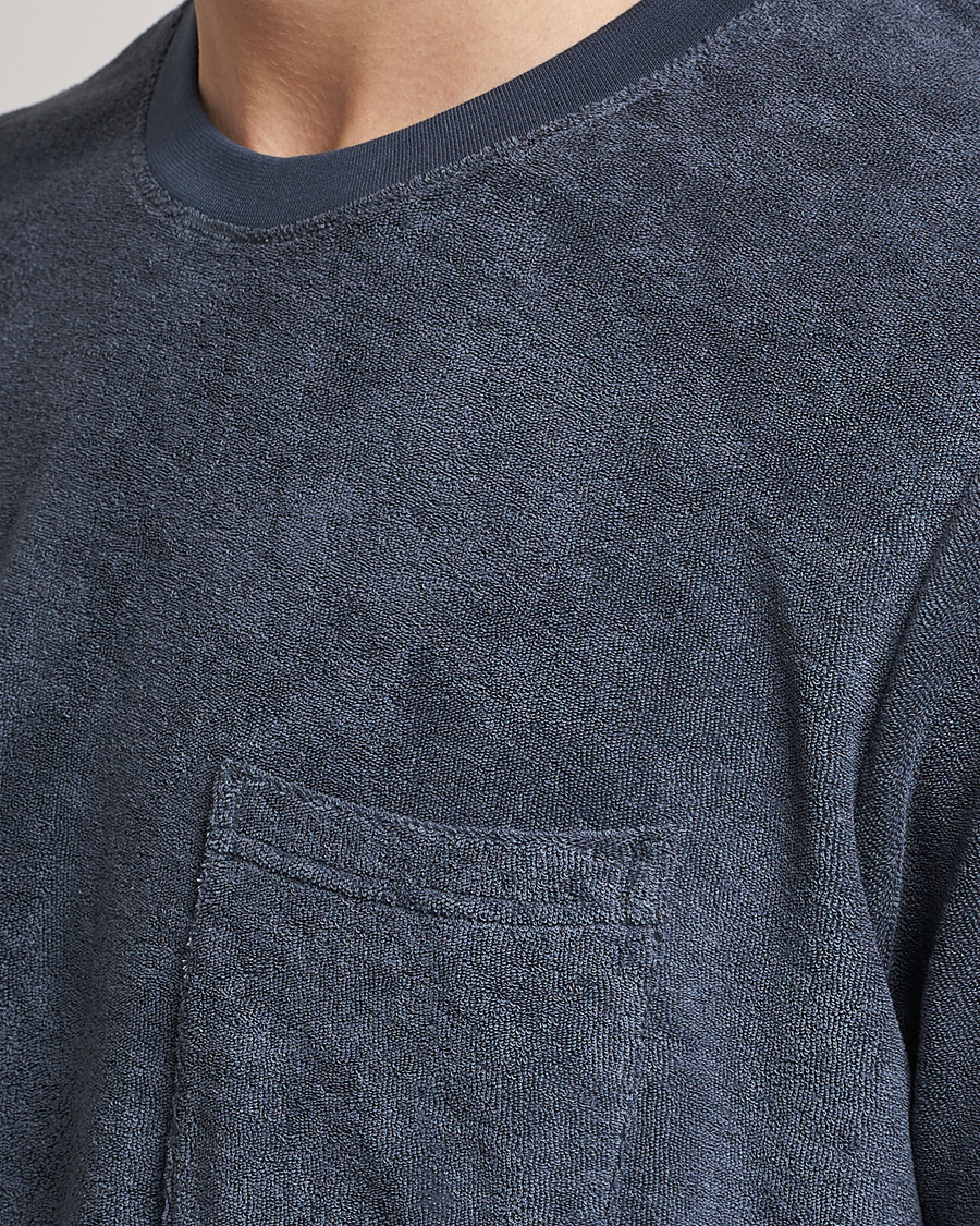 Men | T-Shirts | Bread & Boxers | Terry Crew Neck T-Shirt Smoky Blue