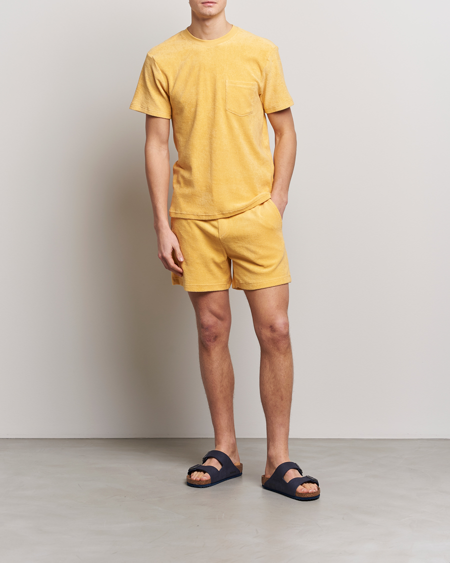 Men | Shorts | Bread & Boxers | Terry Drawstring Shorts Sahara Sun