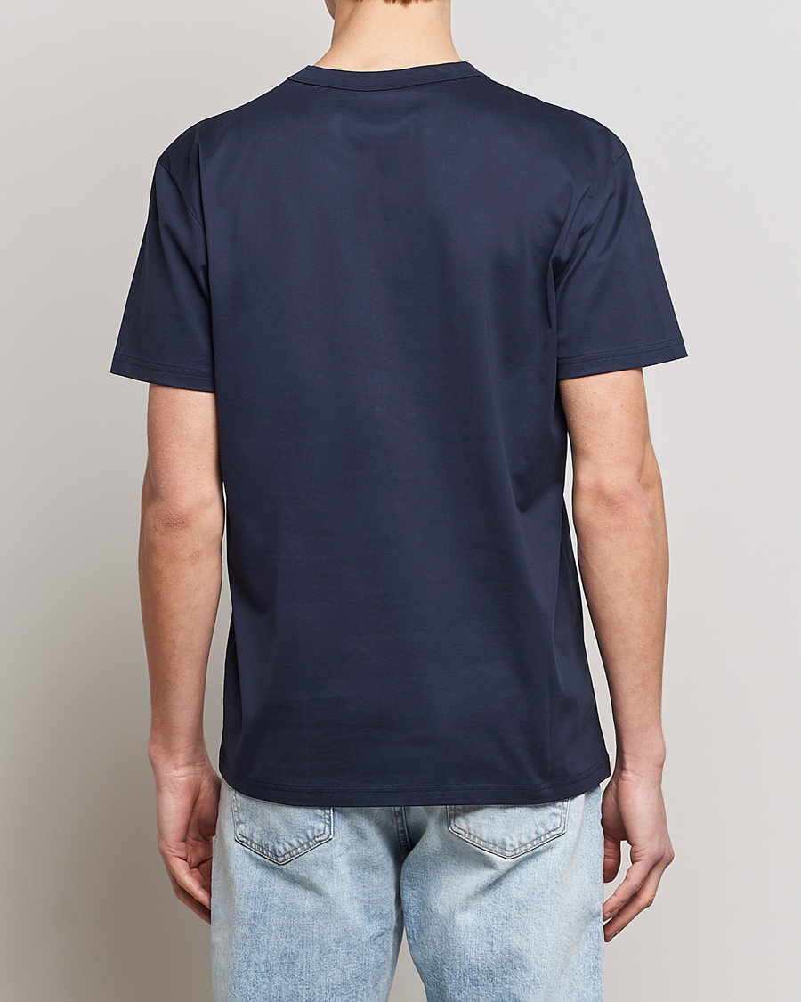 Men | T-Shirts | Bread & Boxers | Pima Cotton Crew Neck T-Shirt Navy Blue