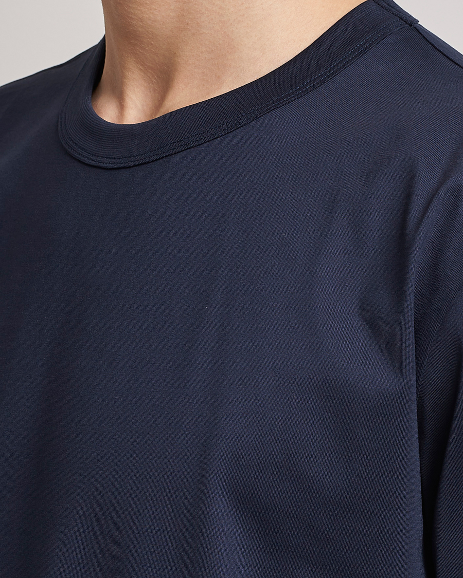 Men | T-Shirts | Bread & Boxers | Pima Cotton Crew Neck T-Shirt Navy Blue