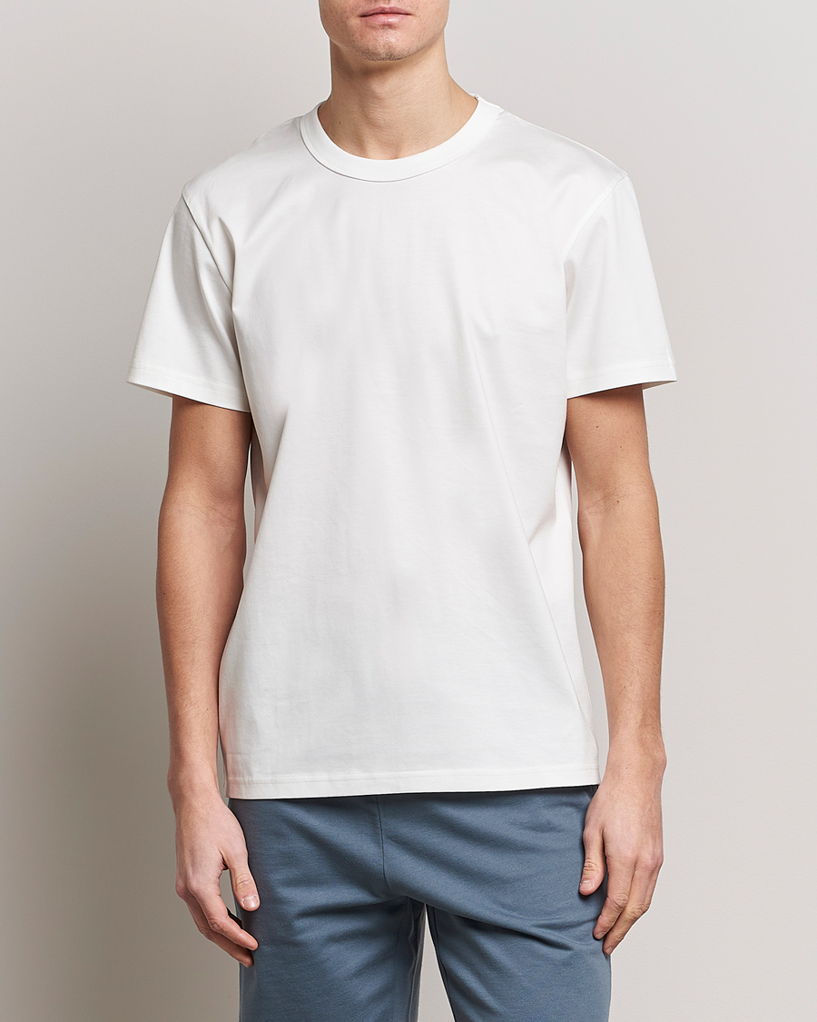 Men | White t-shirts | Bread & Boxers | Heavy Pima Cotton Crew Neck T-Shirt Ivory
