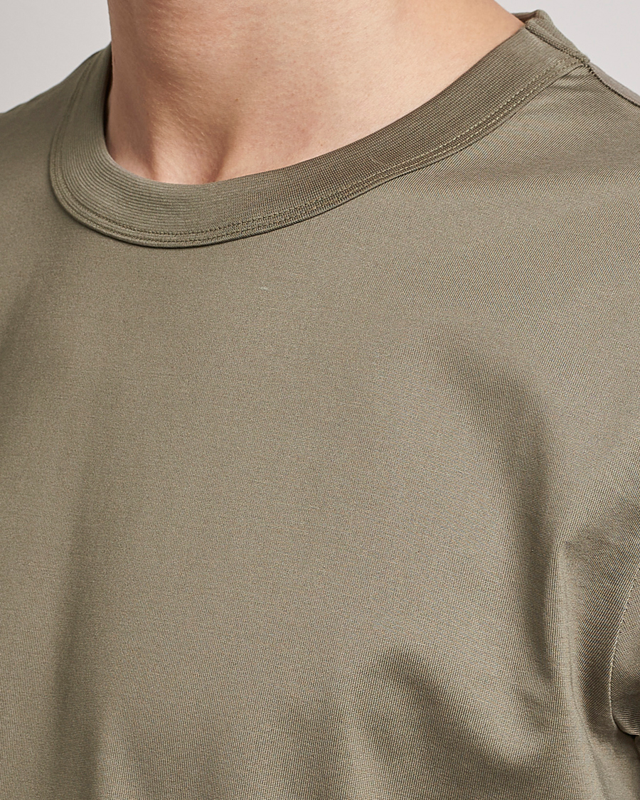 Men | T-Shirts | Bread & Boxers | Heavy Pima Cotton Crew Neck T-Shirt Sage Green