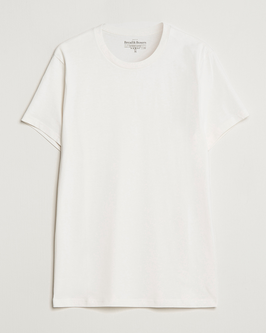 Men | T-Shirts | Bread & Boxers | Heavy Cotton Crew Neck Tee Ivory