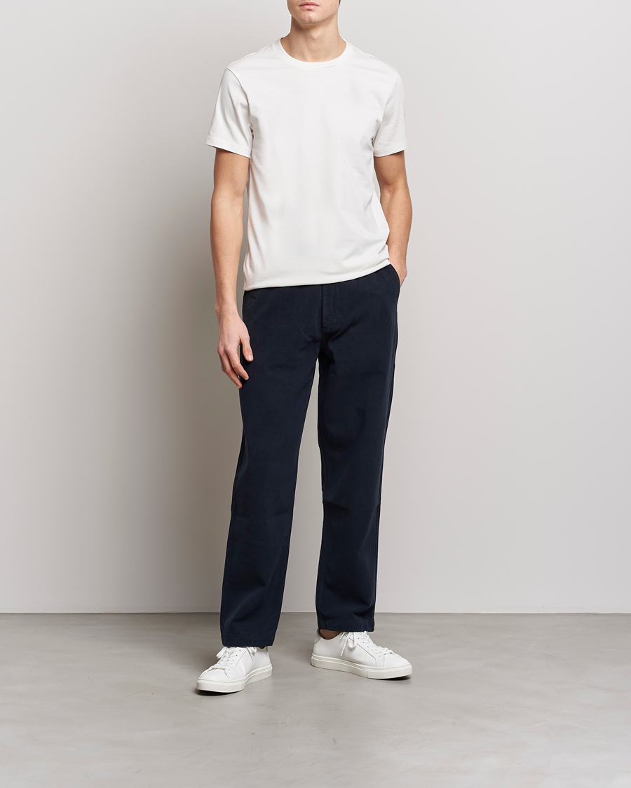 Men | T-Shirts | Bread & Boxers | Heavy Cotton Crew Neck Tee Ivory