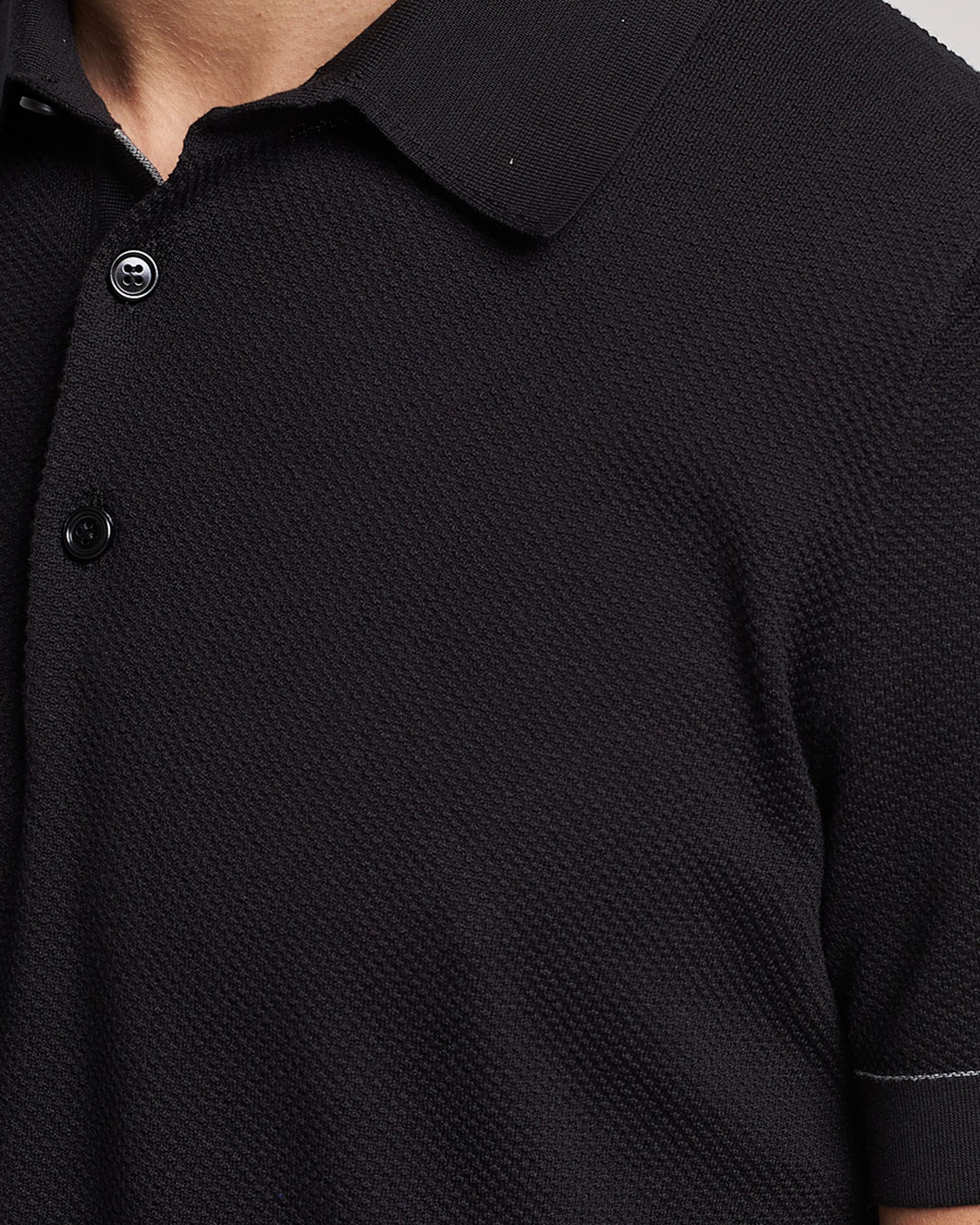 Men | Sweaters & Knitwear | Brioni | Sea Island Knit Polo Black