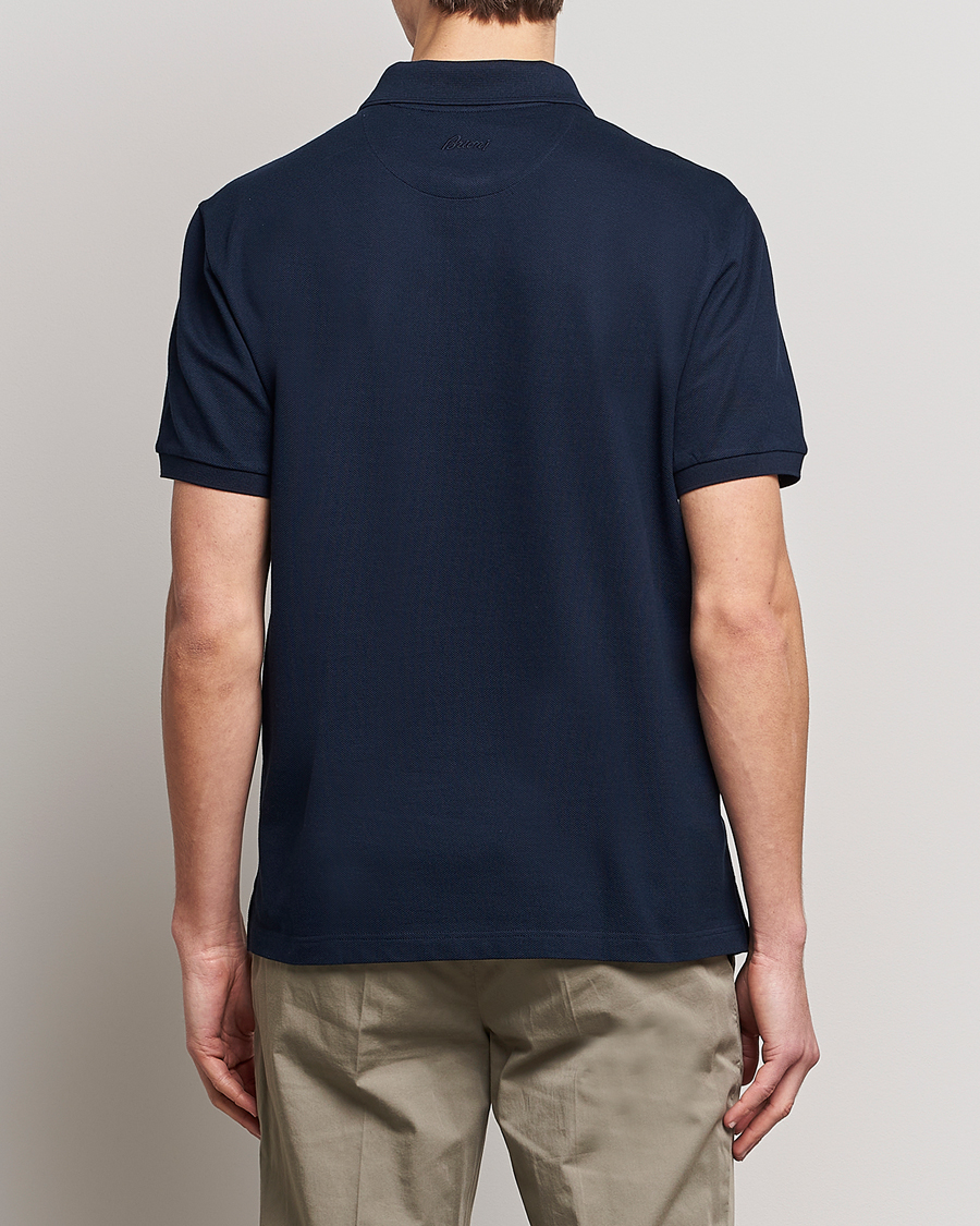 Men | Polo Shirts | Brioni | Mercerized Cotton Piquet Navy