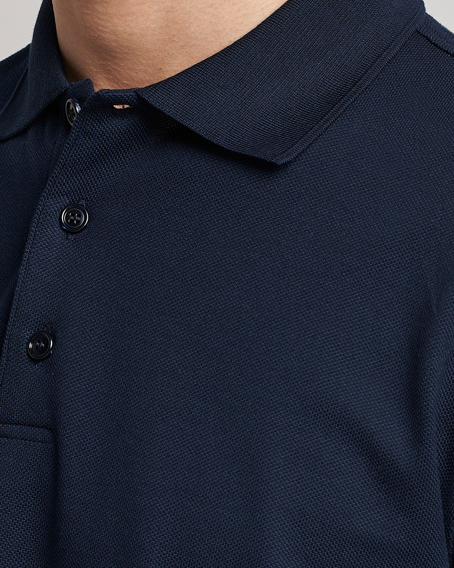 Men | Polo Shirts | Brioni | Mercerized Cotton Piquet Navy