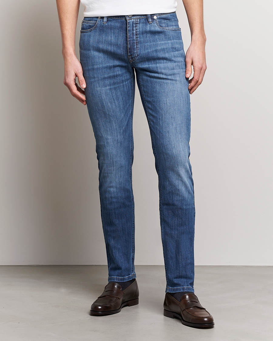 Men | Jeans | Brioni | Slim Fit Denim Pants Blue Wash