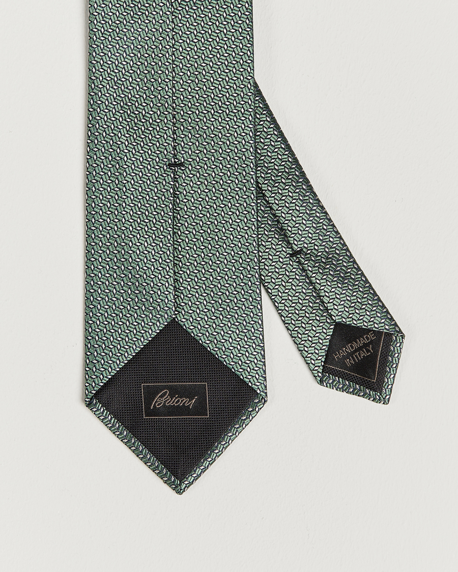 Men | Brioni Microstructure Silk Tie Light Green | Brioni | Microstructure Silk Tie Light Green