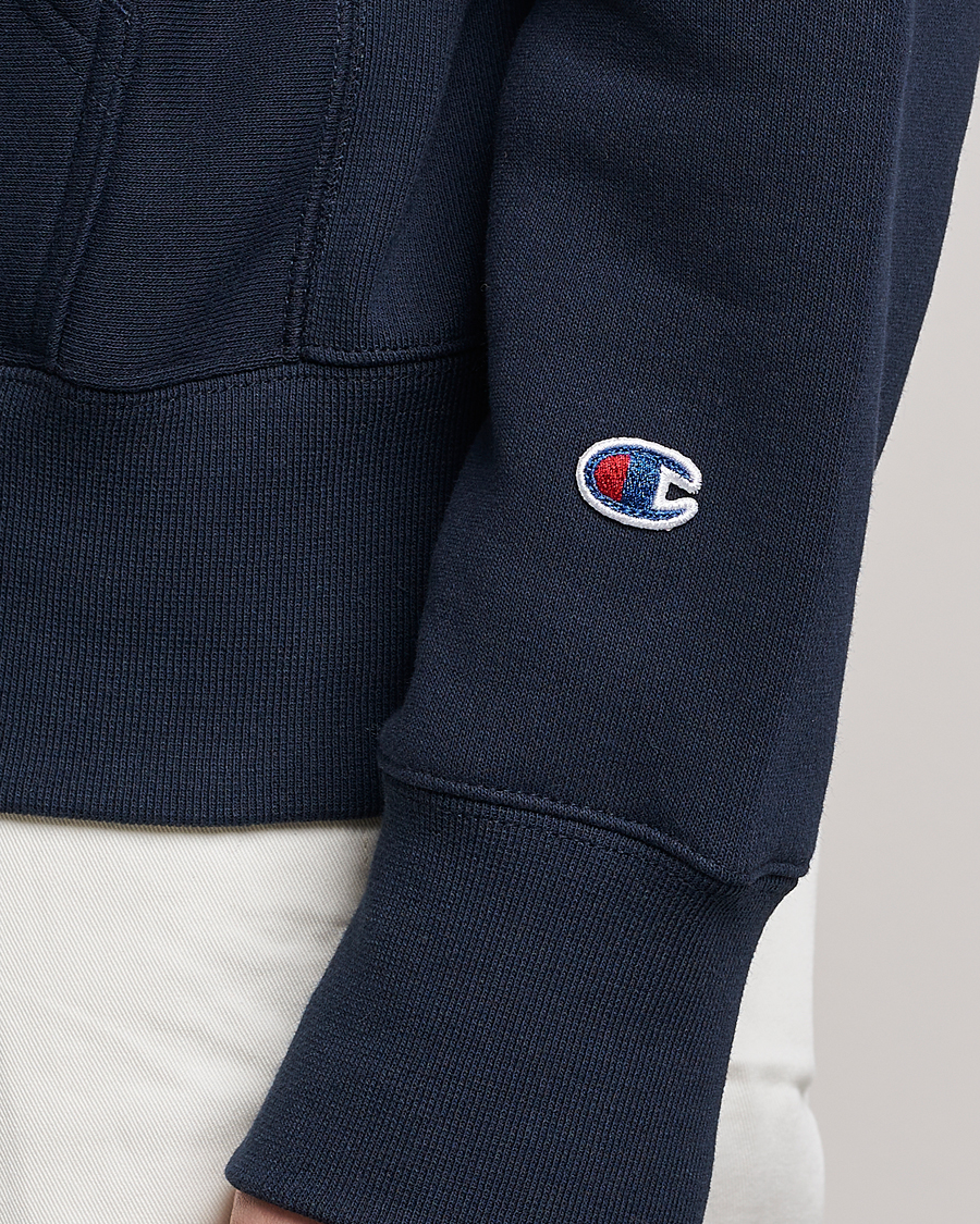Men | Sweaters & Knitwear | Champion | Reverse Weave Soft Fleece Hood Navy