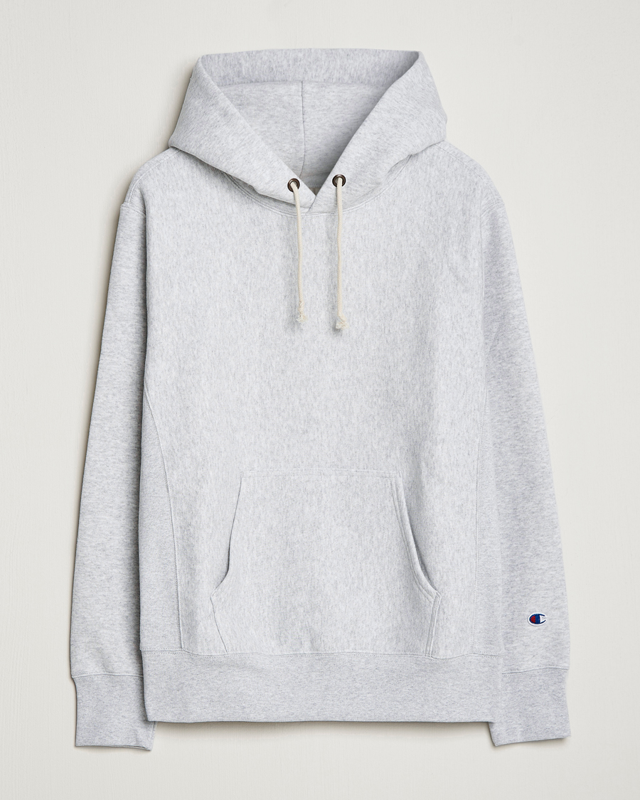 Men | Sweaters & Knitwear | Champion | Reverse Weave Soft Fleece Hood Grey Melange