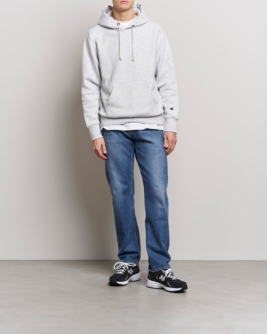 Men | Sweaters & Knitwear | Champion | Reverse Weave Soft Fleece Hood Grey Melange