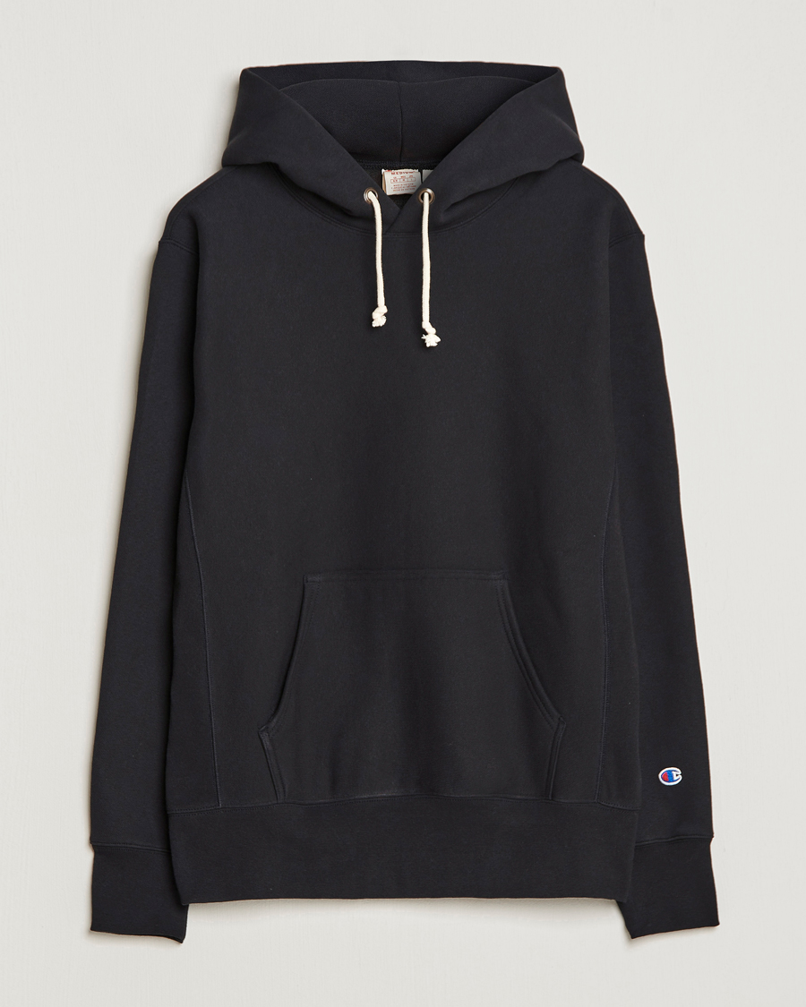 Men | Sweaters & Knitwear | Champion | Reverse Weave Soft Fleece Hood Black