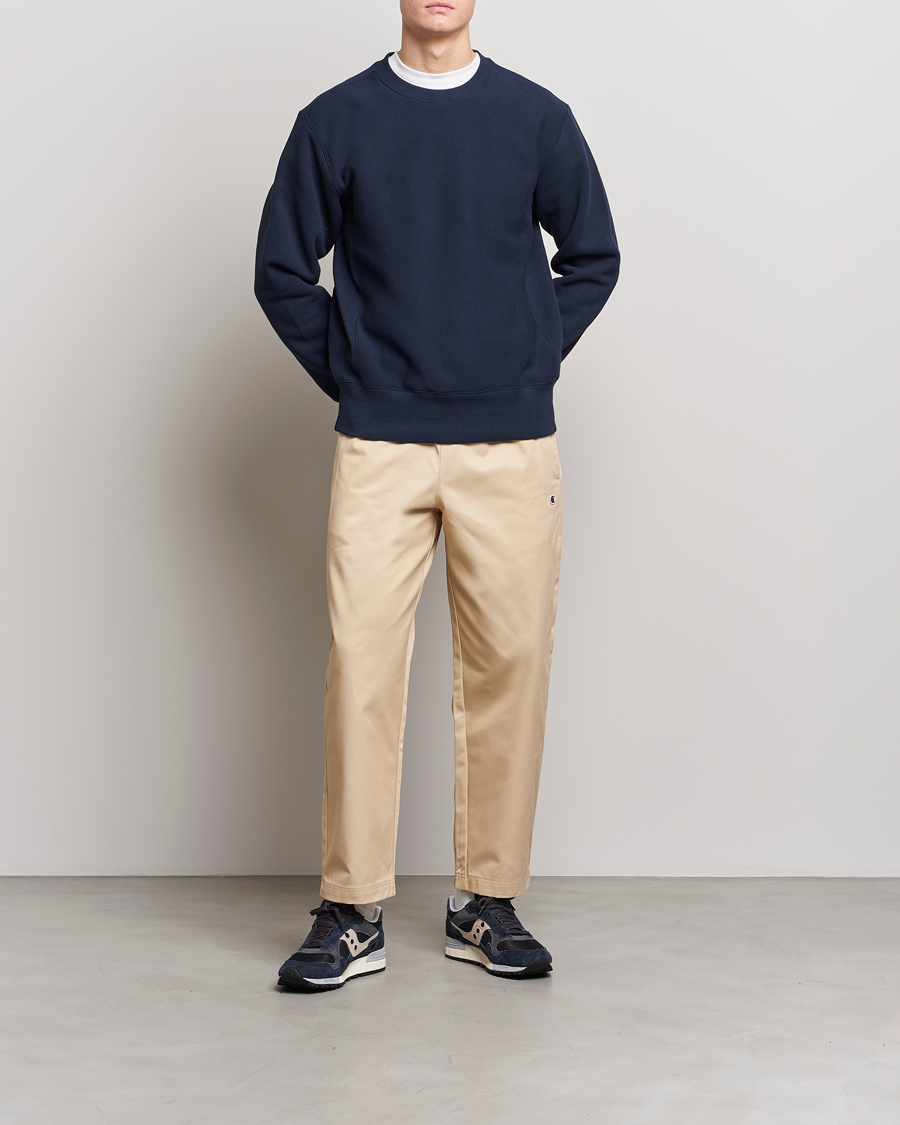 Men | Sweaters & Knitwear | Champion | Reverse Weave Soft Fleece Sweatshirt Navy