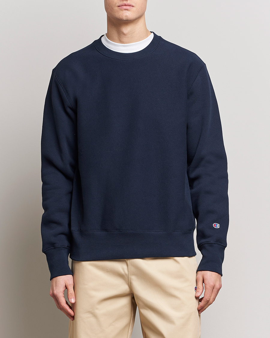 Men | Sweaters & Knitwear | Champion | Reverse Weave Soft Fleece Sweatshirt Navy