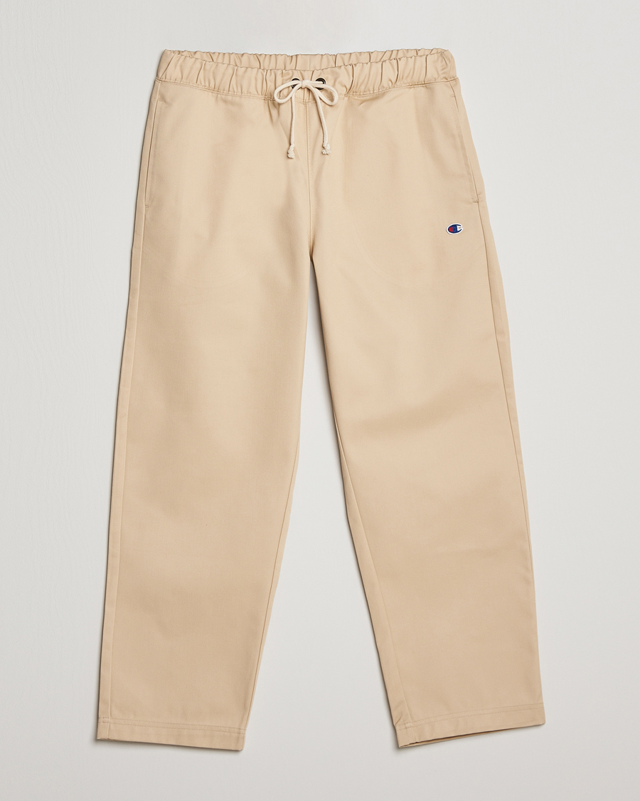 Men | Trousers | Champion | Straight Fit Twill Drawstring Pants Irish Cream