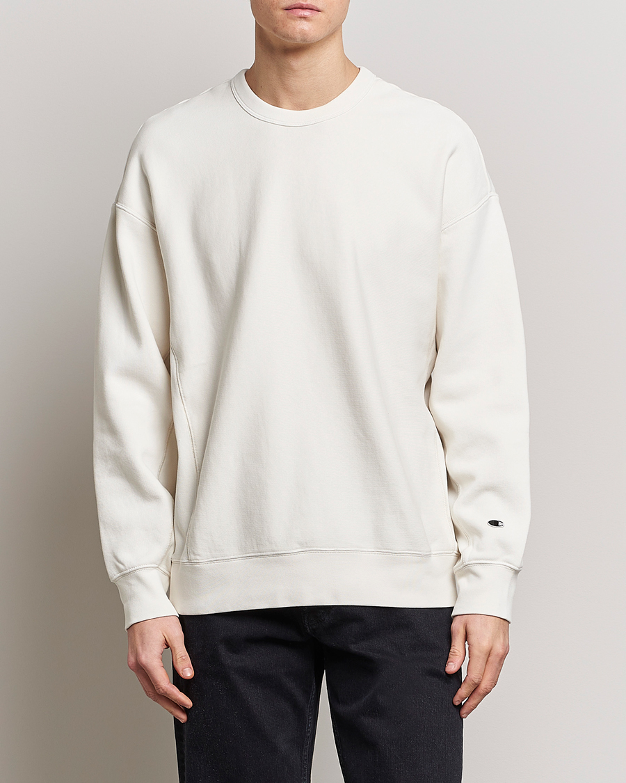 Men | Sweaters & Knitwear | Champion | Heritage Garment Dyed Sweatshirt Egret